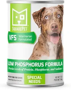 SquarePet VFSÂ® Low Phosphorus Dog Food, Special Needs Formula, 13oz Cans, Case of 12, Low Protein, Low Sodium, Vet-Formulated