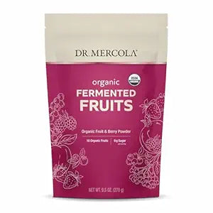 Dr. Mercola Organic Fermented Fruits - Supports Digestive and Cellular Health - Certified Organic - Non-GMO - Soy-Free - Gluten-Free - 9.5 oz (270 g) - 90 Servings