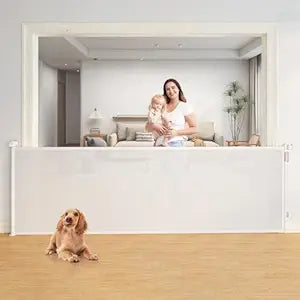 Momcozy Baby Gate 41'' Tall 118'' Wide Extra Wide for Large Opening Retractable Baby Gates for Child and Large Pets Safety Dog Gate for Stairs, Doorways, Hallways, Indoor, Outdoor