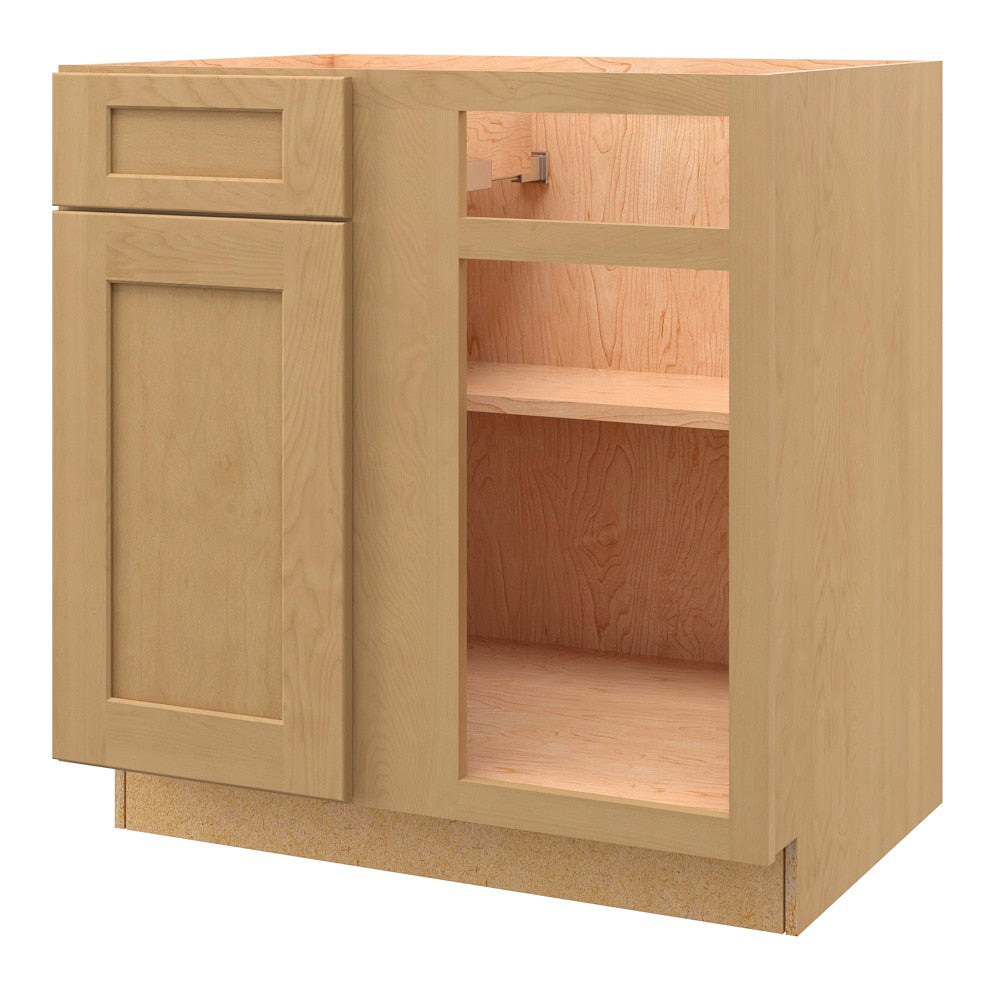 allen + roth Innsbrook 33-in W x 34.5-in H x 24-in D Rye Blind Corner Base Fully Assembled Cabinet Flat Panel Shaker