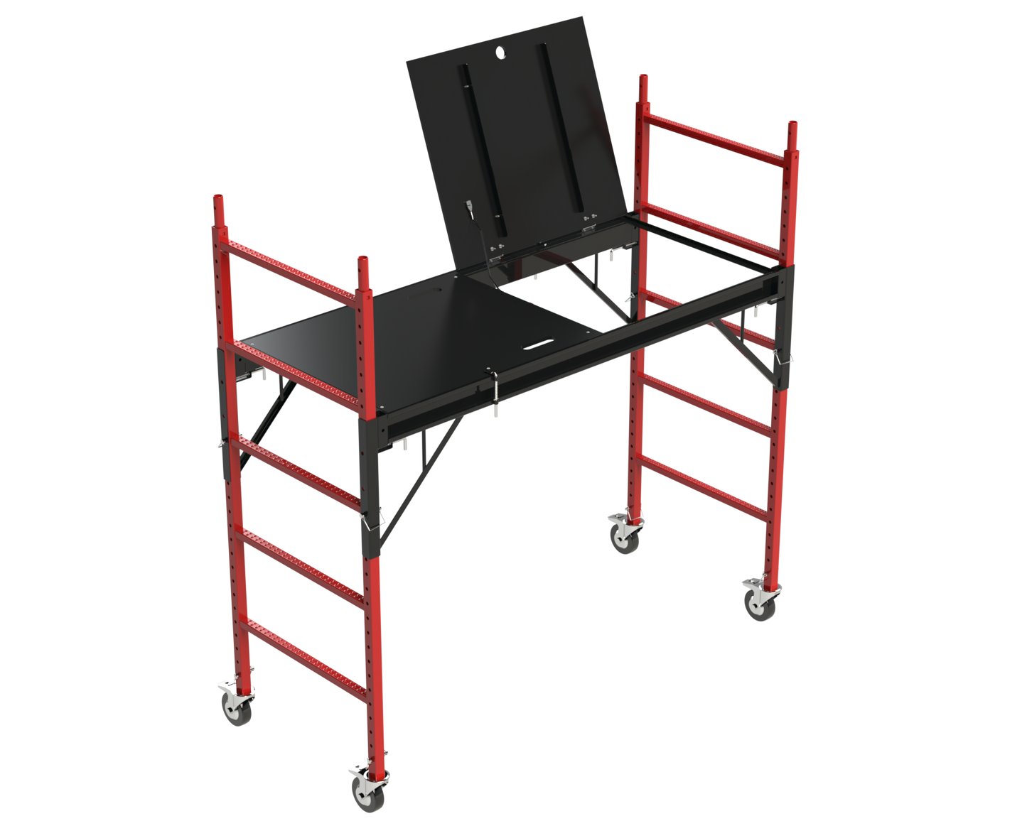 Build Frames Adjustable Baker Scaffold Steel 6.24-ft H x 2.4-ft W x 6.1-ft L 1100-lb Capacity Baker Scaffold