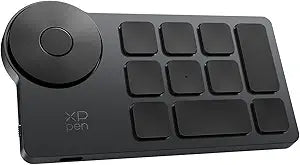 XPPen Mini Keydial ACK05 Wireless Shortcut Keyboard Bluetooth Programmable Express Remote Control with Dial & Customized Express Keys for Drawing Tablet PC MacBook Windows Images Video Editing