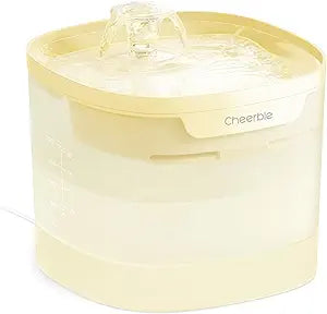 Cheerble Pumpless Cat Water Fountain, 2L/67oz Automatic Pet Fountain, Elfin E1 Lite Cat Fountain for Drinking, MagDrive Technology, Continuous Flow Mode, BPA-Free