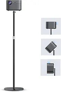 Projector Stand Floor Mount with Adjustable Height 20''-50'', Universal Ceiling Mount 360 Rotatable Compatible with Projector, Camera, Webcam for Home & Office & Outdoor