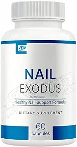 Nail Exodus â€“ Vitality Healthy Supplement, Nail Exodus Clear Formula Dietary Supplement â€“ Supports Stronger Looking Nails & Overall Wellness â€“ 60 Capsules