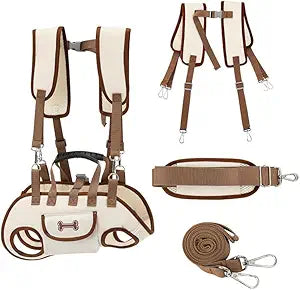 Dog Backpack Carrier for Small Dogs,Dog Lift Harness Adjustable Padded Breathable with Small Pet Treat Bag Straps for Disabled, Joint Injuries, Cars,Outdoor Hiking Pet XL 19-28lb