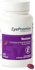 EyePromise Restore Eye Health Supplements - 60 Softgels, 30-Day Supply - Omega 3 Supplement with Lutein and Zeaxanthin, Fish Oil, EPA, DHA & Eye Vitamins and Nutrients