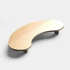 ROYUMI Corner Monitor Stand Curved Solid Wooden Corner Monitor Riser, Arc Screen Stand for Desk Office Desktop Organization, 2 Heights 2 Sizes Computer Shelf ( Color : Natural , Size : Small-11cm(4 3/8'') ), 36655