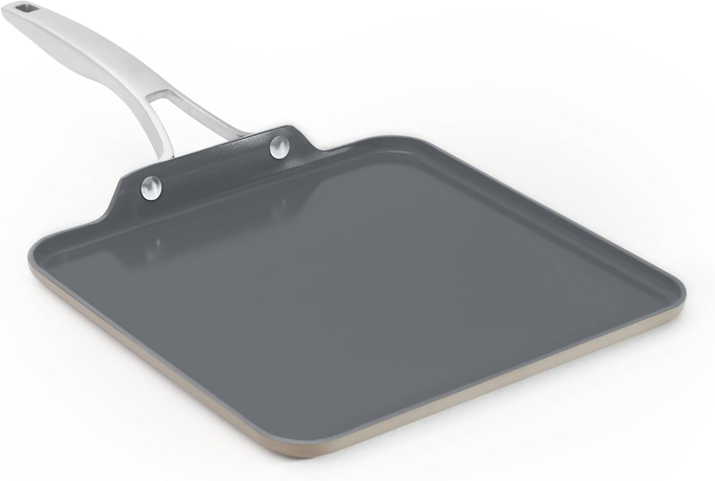 CalphalonÂ® Premier Ceramic Nonstick 11" Square Griddle, Mushroom Grey