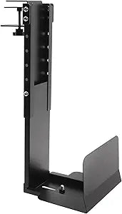 Adjustable Clamp Mount on Desk for PC Tower - No Drilling, Height Adjustable from 13.2' to 21.6', Width Adjustable from 5.5' to 9.8', Heavy Duty Under Desk Computer Mount, Computer Mount for Desk