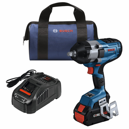 Bosch 8-Amp 18-volt Variable Speed Brushless 1/2-in square Drive Cordless Impact Wrench (Battery Included and Charger Included)