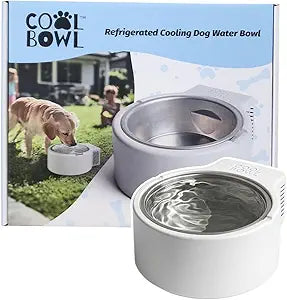 1.2L Cooling Dog Water Bowl Plug-in Refrigerated Pet Bowl for Large, Medium, Small Dogs Non-Slip Base, Dishwasher Safe, Keeps Water Cold for Summer Hydration