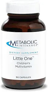 Metabolic Maintenance Little One - Kids Multivitamin with Iron for Children 6-12 yrs, Multi Vitamin Pills with B Vitamins, Methyl Folate, Minerals + VIT D for Healthy Growth - 90 Small-Sized Capsules