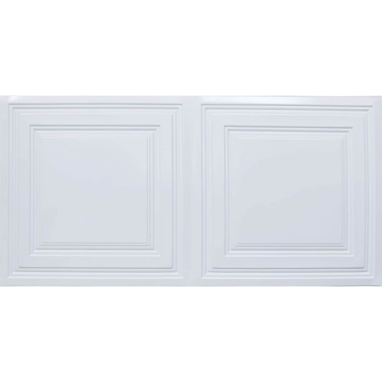 From Plain to Beautiful in Hours 4-ft x 2-ft Economy White PVC Drop Ceiling Tile ( 50 -Pack, 400-sq ft / Case )