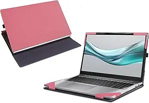 for HP ProBook 460 G11 Business Laptop 16 Computer Bag ProBook 465 G11 16' Notebook Laptop Bag 2-in-1 PU Leather Computer Inner Bag Leather Sleeve (Pink)