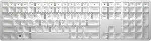 HP 970 Programmable Wireless Keyboard (Silver) - Bluetooth & 2.4 GHz Wireless Multi-Device Connectivity - USB-C Rechargeable Battery - 24 Programmable Keys - Works with Windows & MacOS (3Z729AA#ABA)