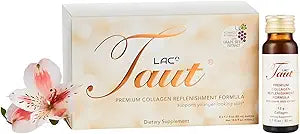 TAUT Liquid Collagen for Women â€“ 13,000mg Marine Collagen Drink with Hyaluronic Acid, Grape Seed & Elastin â€“ Visible Skin, Hair & Joint Support â€“ 1 Box (8 Bottles Each)