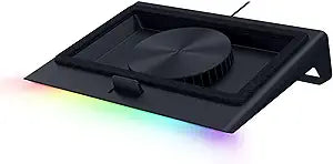 Razer Laptop Cooling Pad: Adaptive Smart - Intelligent Fan Control - Airtight Pressure Chamber - Fits Most Laptops & Macbooks 14 to 18' - Preset & Custom Fan Curves - 3 Port USB Type A - Chroma RGB