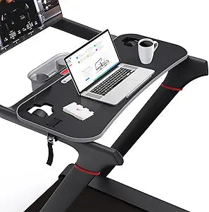 Treadmill Desk Attachment,Peloton Tread Tray Ergonomic Platform, Laptop Holder with Tablet Holder,New Universal Cooling Holes Laptop Stand for Home/Office