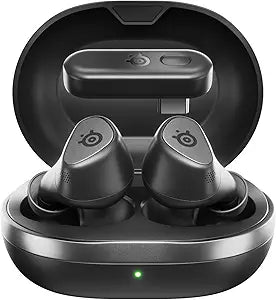 Arctis GameBuds for PlayStation/PC/Switch/Mobile 2.4GHz + Bluetooth 5.3 Earbuds Active Noise Cancelling Mobile App Sound Presets Water Resistant IP55 40H Battery with Qi Charging Case
