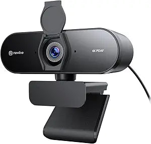 N newline 4K Webcam for PC, PDAF/CDAF Autofocus, 1080P@60FPS, 79 FOV, Auto Light Correction, 2 Noise Reduction Mics, Privacy Cover, USB-A, Streaming Camera for Skype, Teams, Online Meeting, NewEye 62