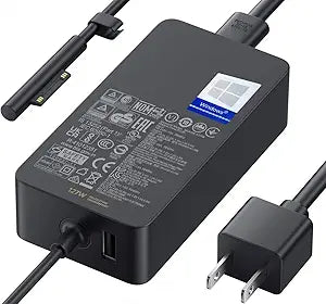 127W Microsoft Surface Book 3 Laptop Charger for 102W Surface Book 2, Book1, Surface Laptop Studio 2,1,i5,i7, Windows Surface Pro/Laptop/Go/Tablet, 15V 8A AC Power Adapter, High Speed Cable 10FT, LED