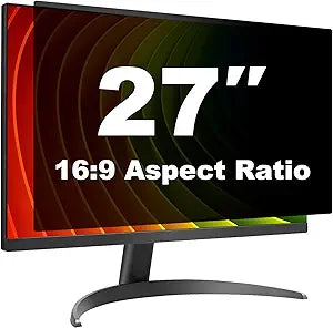 27 Inch Computer Privacy Screen Shield for 16:9 Widescreen Desktop Monitor Anti-Glare Blue Light Privacy Filter and Anti Spy Privacy Screen