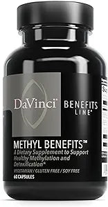 DAVINCI Labs Methyl Benefits - Dietary Supplement to Support Healthy Methylation, Detoxification and Energy Production* - with Vitamin B6, B12, Folate, and More - Gluten-Free - 60 Vegetarian Capsules