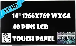 New KrystalPix LCD Display FITS - Replacement Touch Screen for HP Fortis 14 G11 Chromebook 14' WXGA (HD 1366x768 40pin Touch) LCD LED Touch Display New