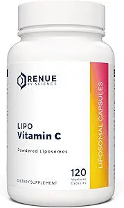 Renue By Science Vitamin C | High Strength Liposomal Supplement | 120 Capsules - 500mg VIT C per Serving | Non-GMO & Allergen Free | Made in The USA Third-Party Tested