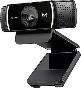 Logitech C922x HD Pro PC Webcam, Full HD 1080p/30fps or 720p/60fps Video, HD Light Correction, Works with Microsoft Teams, Google Meet, Zoom, Nintendo Switch 2 s new GameChat mode, Mac/Tablet- Black