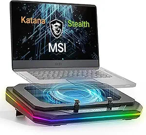 Cooling Pad for Msi Stealth 16 18 14 AI Studio 18 HX AI,A16 AI+, A18 AI+ 15M GS75 GS76 GS77 (Katana 15 17 A17 A15 GF76 GF66) Gaming Laptop,Cooler with Powerful Turbo Fan, RGB Light Mode,Touch Start