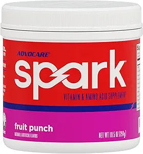AdvoCare Spark - Energy Drink Mix - Vitamin & Amino Acid Supplement - Supports Energy & Focus - Portable Immune Support - Sugar-Free - Fruit Punch, (10.5 oz)