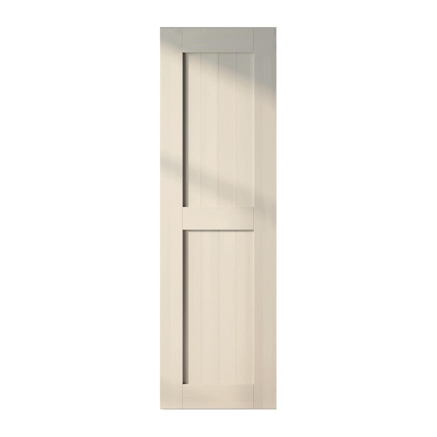 HOMACER 22-in x 84-in Tinsmith Gray Mid-Bar Pine Wood Solid core Single Barn Door (Hardware Not Included)