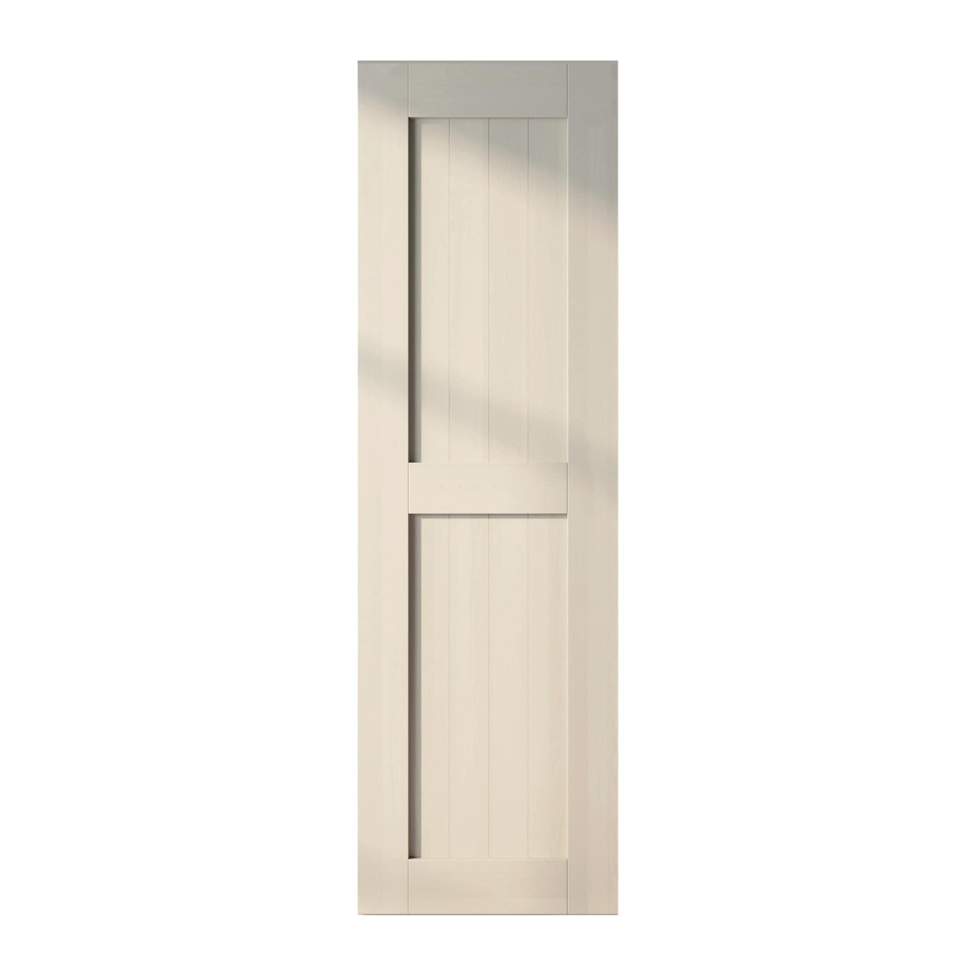 HOMACER 22-in x 84-in Tinsmith Gray Mid-Bar Pine Wood Solid core Single Barn Door (Hardware Not Included)
