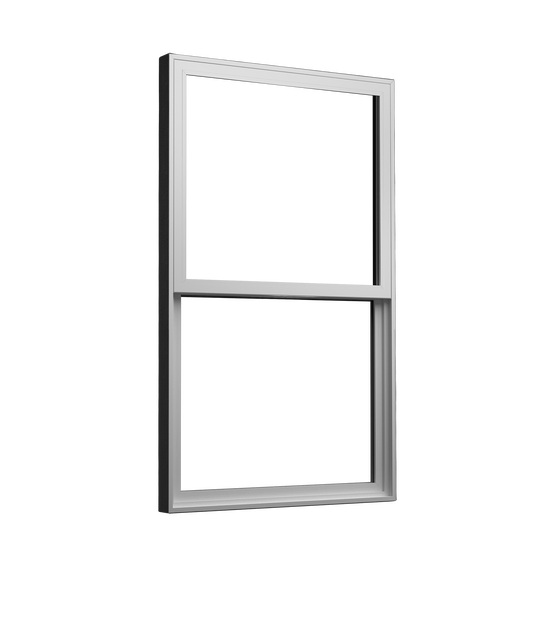 Milgard V300 Trinsic Series White Exterior Vinyl New Construction Single Hung Window Low-E argon Double Pane Glass (Half Screen Included)