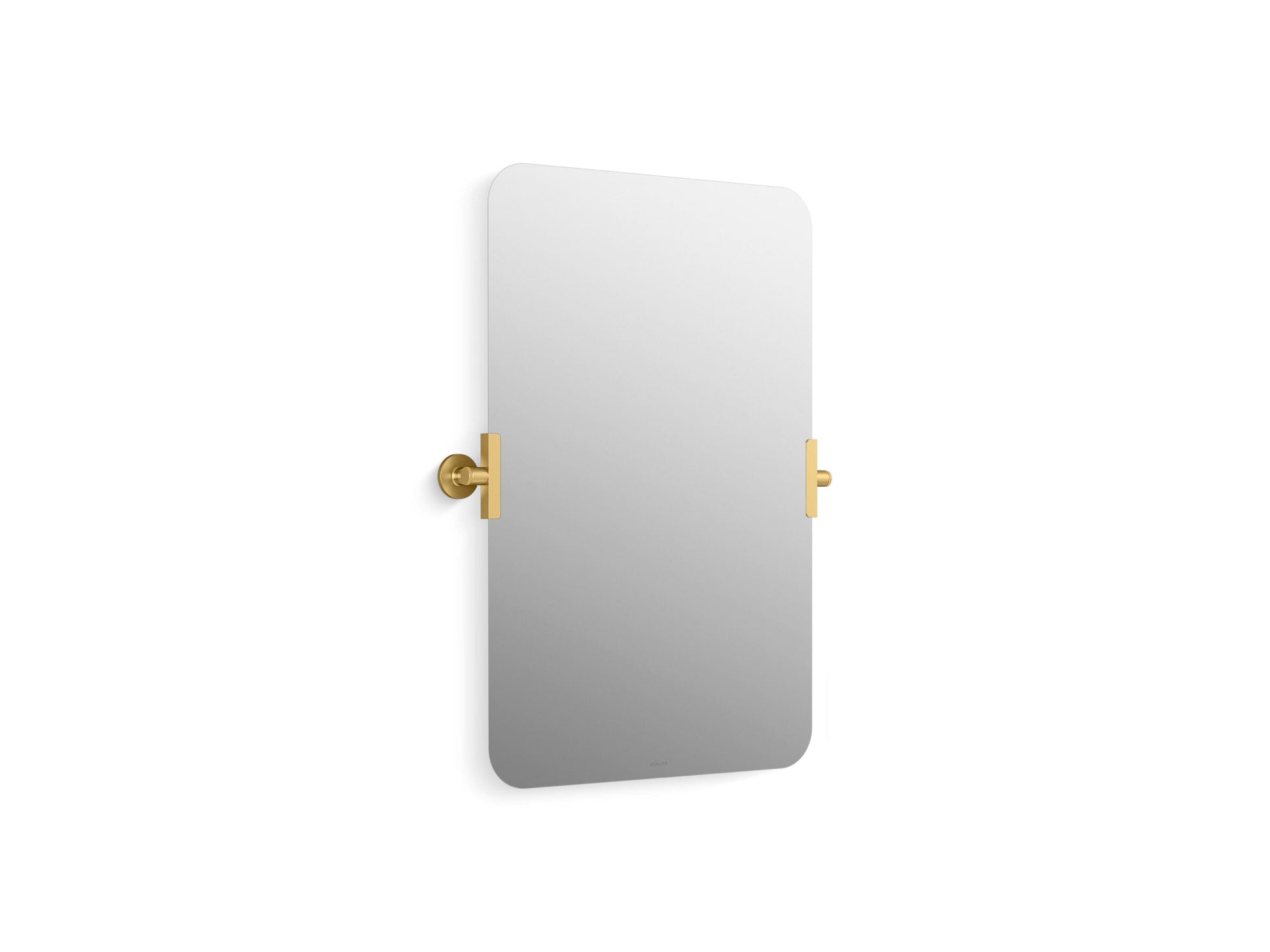 KOHLER Castia by Studio McGee 22.81-in x 29.5-in Polished Frameless Rectangle Bathroom Vanity Mirror ( Vibrant Brushed Moderne Brass )
