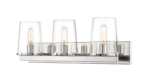 Z-Lite Callista 27.5-in 3 Light Polished Nickel Transitional Bathroom Vanity light