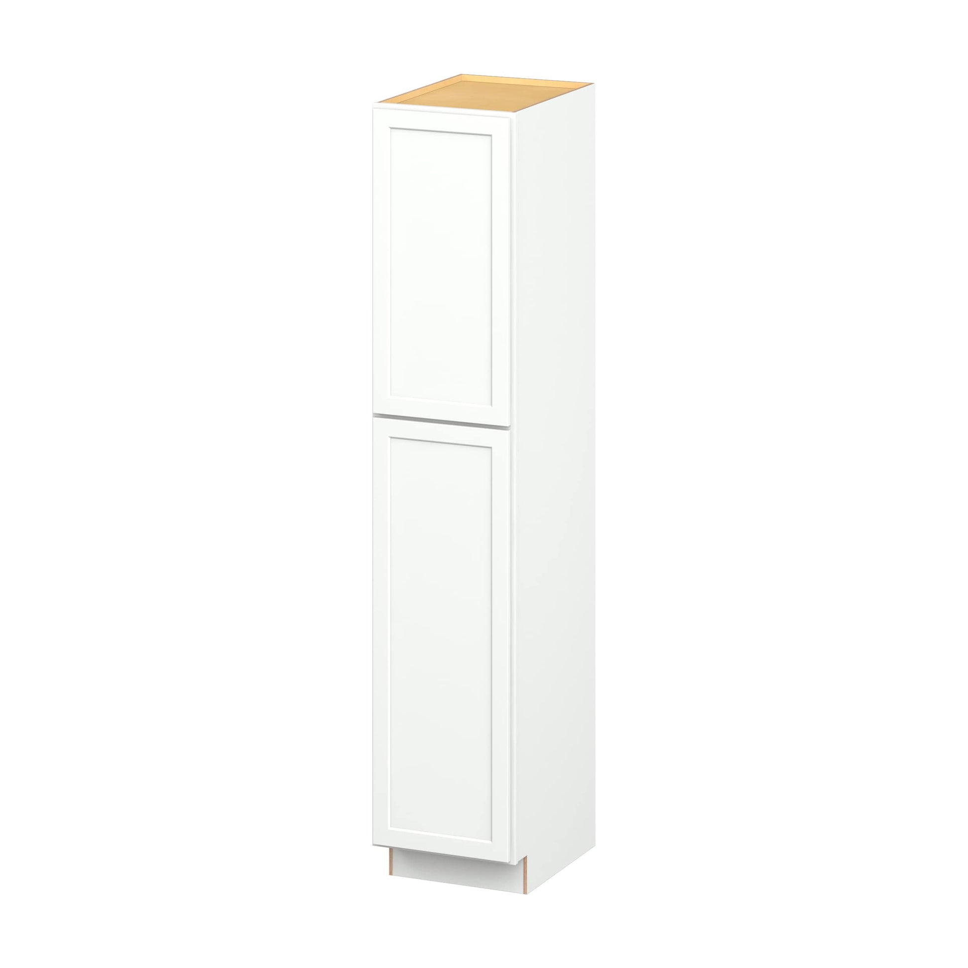 Hugo&Borg PRO Glendale 18-in W x 90-in H x 24-in D Pure White Pantry Ready to Assemble (RTA) Plywood Cabinet Recessed Panel Shaker