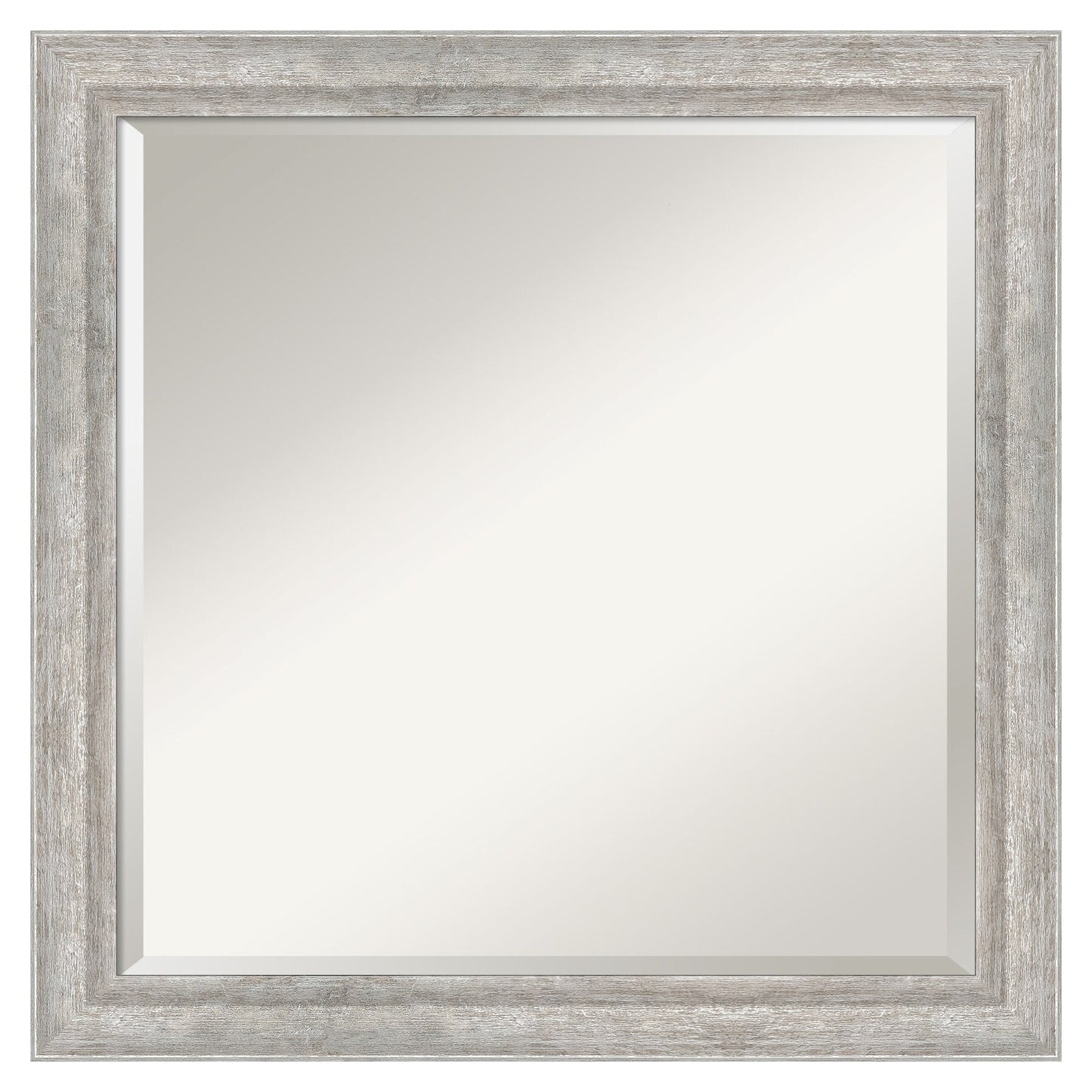 Amanti Art Angled Silver Frame 23.25-Inches W x 23.25-Inches H Square Angled Silver Framed Vanity Mirror