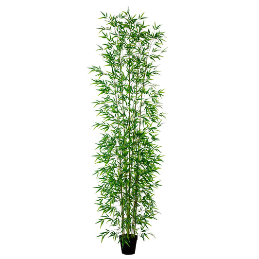 Nearly Natural 144-Inches Green Indoor Floor Bamboo Artificial tree