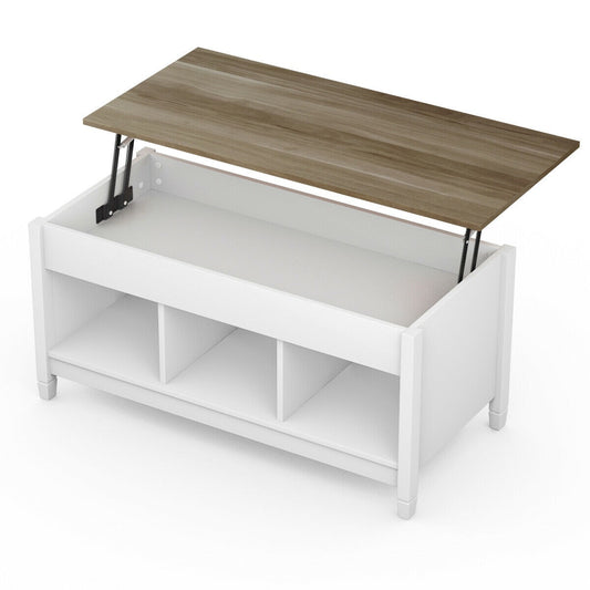 LIVIZA Modern Wood White 41-in W x 19-in H Coffee Table