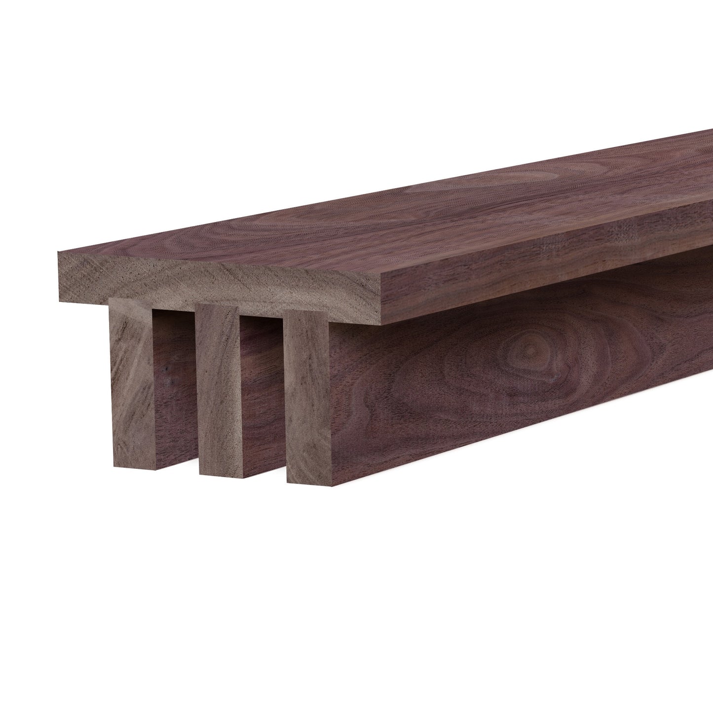 Ornamental Mouldings 3-1/8-in x 5-1/2-in x 7-2/3-ft Natural Walnut Unfinished Wood H-Shaped Decorative Beam