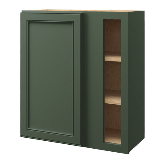 allen + roth Heathrow 27-in W x 30-in H x 12-in D Sage Blind Corner Wall Fully Assembled Cabinet Recessed Panel Square