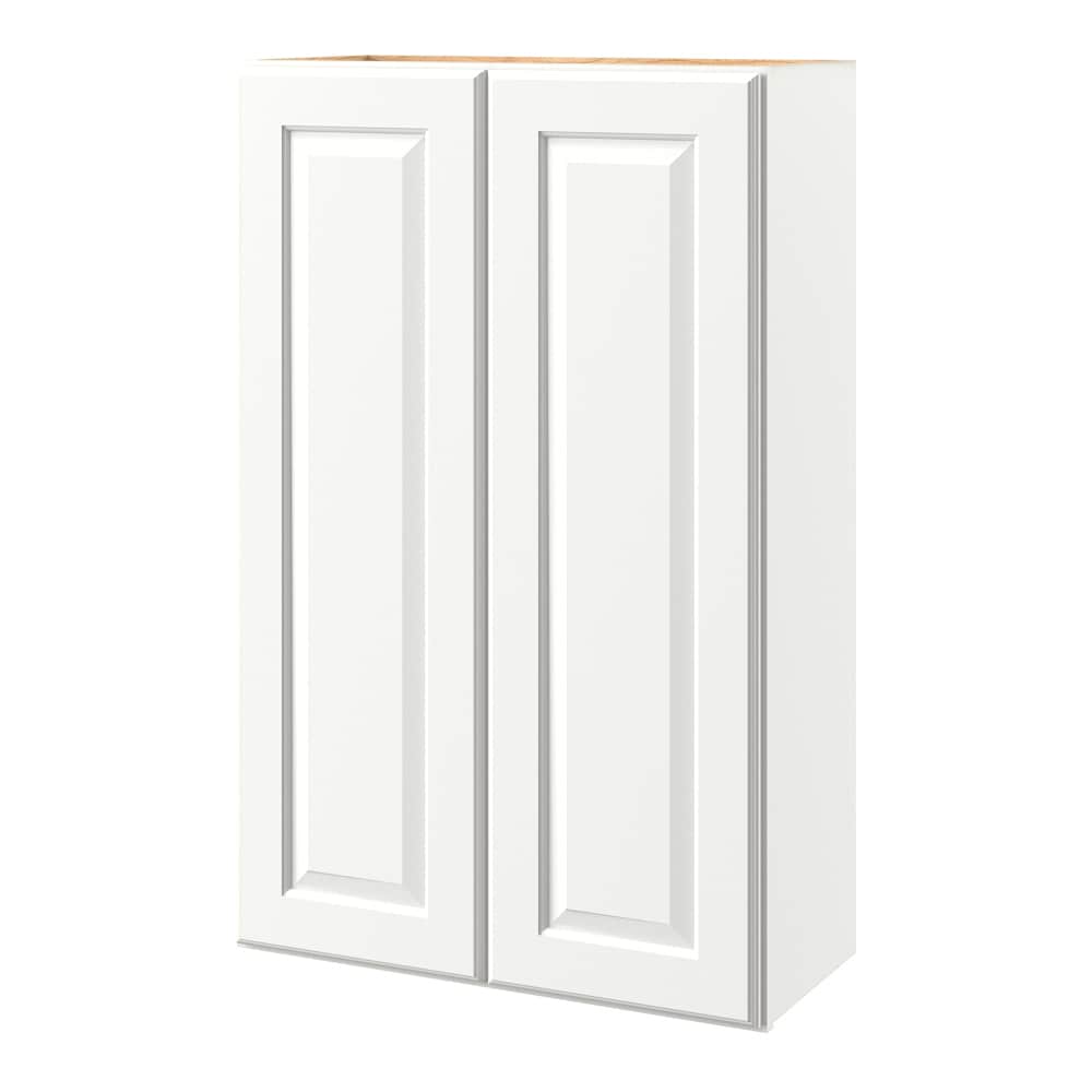 allen + roth Tilson 27-in W x 42.125-in H x 12-in D Linen Wall Fully Assembled Cabinet Raised Panel Square
