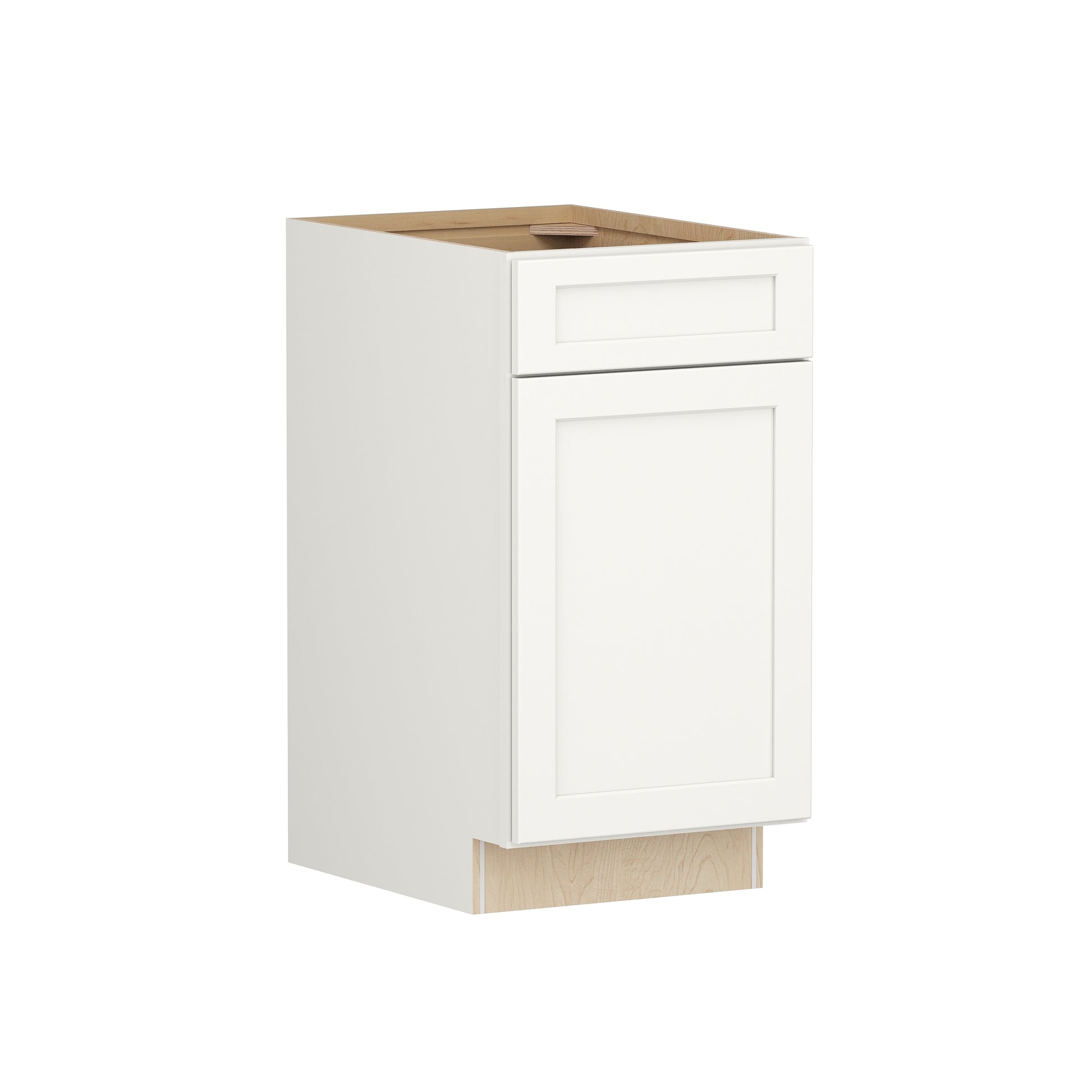 Shenandoah PRO Express Breckenridge 18-in W x 34.5-in H x 24-in D Linen Full Overlay Base Fully Assembled Plywood Cabinet Recessed Panel