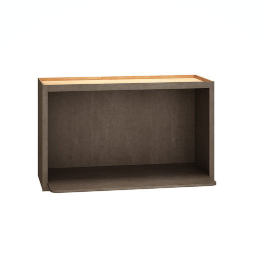 Diamond Express Jamestown 30-in W x 18-in H x 12-in D Colt Brown Microwave Wall Fully Assembled Plywood Cabinet Recessed Panel Shaker