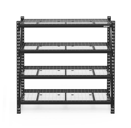 Kobalt Bolted 4 -Tier Heavy Duty Black Steel Utility shelving unit ( 84-in W x 24-in D x 84-in H )