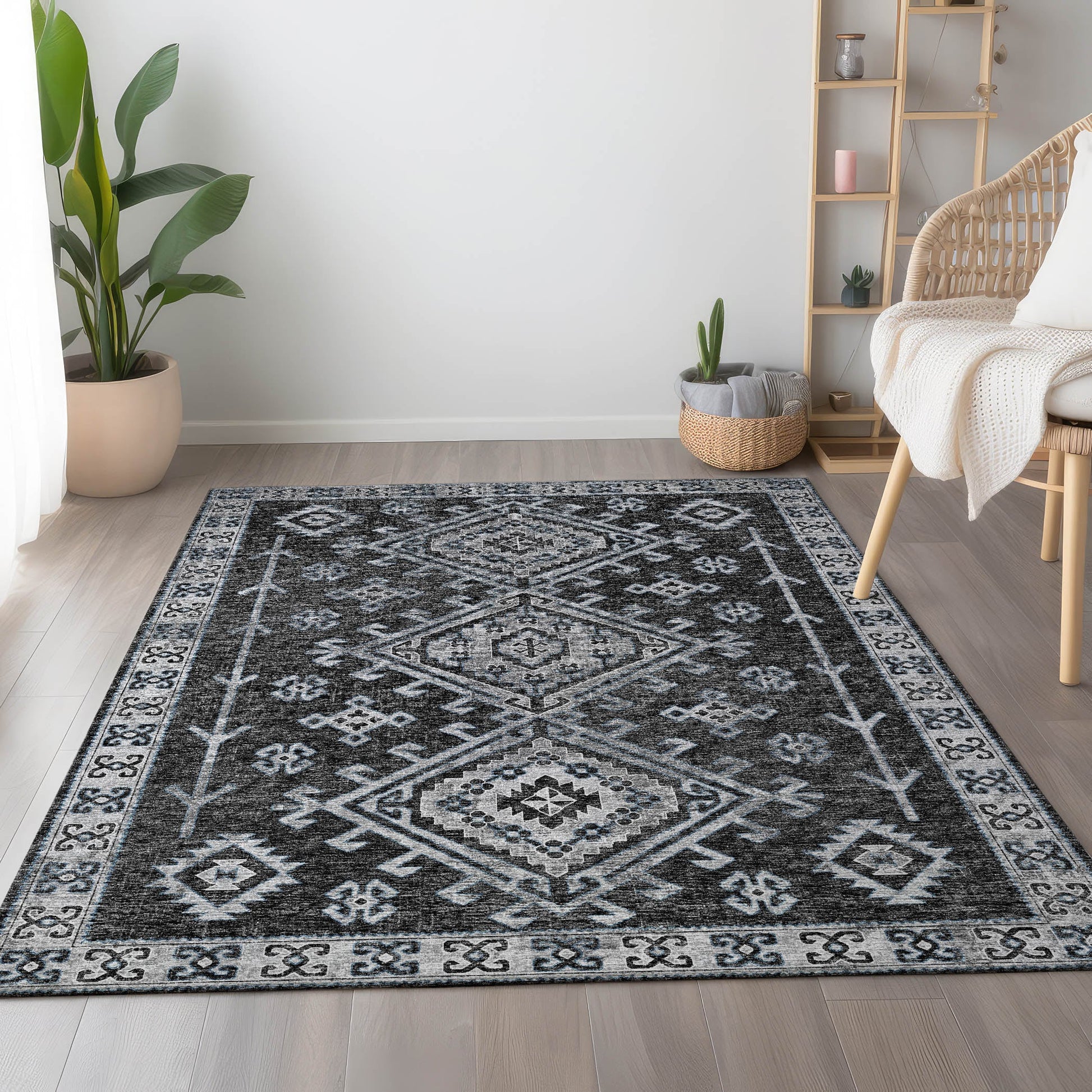 Addison Rugs Mayfield AMF73SH 9 x 12 (ft) Loomed Polyester Shadow Rectangular Indoor Abstract Machine washable Pet Friendly Area rug