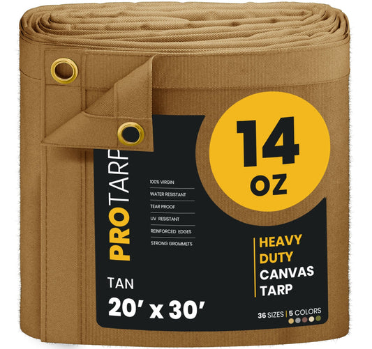 PROTARP 20-ft x 30-ft Brown Waterproof Standard Polyester 25-mil Tarp